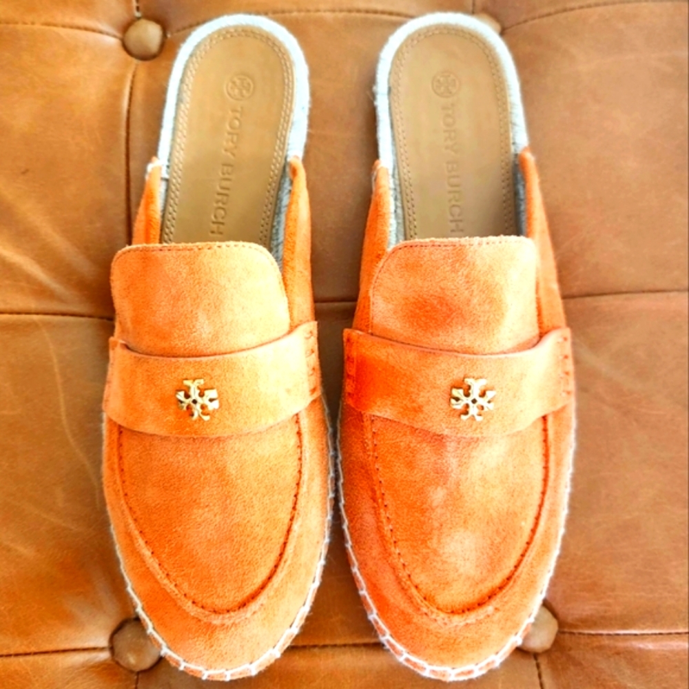 Tory Burch Seaside Suede Espadrille Mules